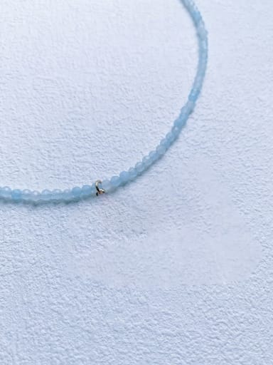 N-DIY-0025 Natural  Gemstone Crystal Beads Chain Palm Pendant Handmade Beaded Necklace