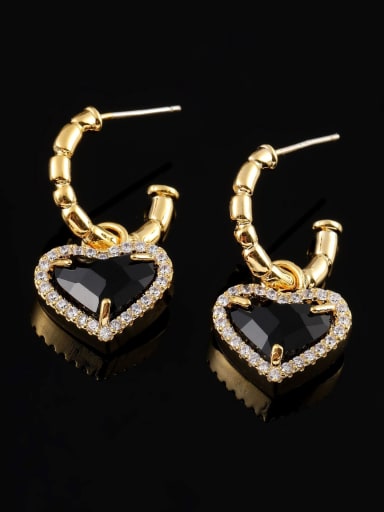 Brass Heart Earring