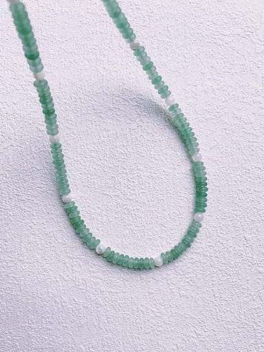 N-STSH-0005 Natural  Gemstone Crystal Beads Chain  Handmade Beaded Necklace