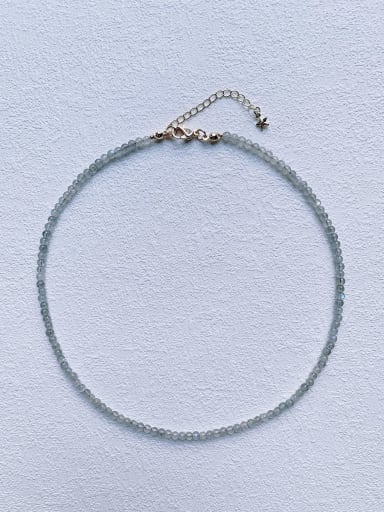 N-ST-0027 Natural  Gemstone Crystal Chain  Bohemia Handmade Beaded Necklace