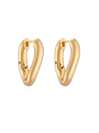 custom Brass Geometric Hoop Earring