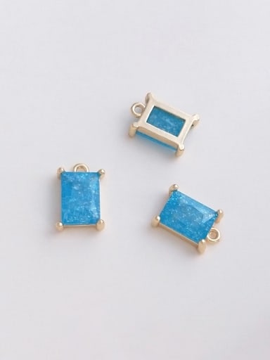 N-DIY-0027 Natural  Gemstone Crystal Bead Chain Multi Color Geometric Pendant Handmade Beaded Necklace