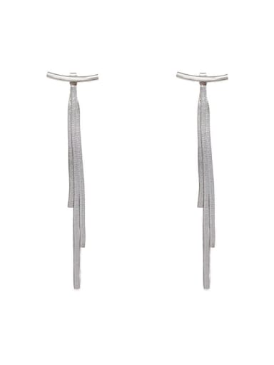Alloy Statement Threader silver color Earring