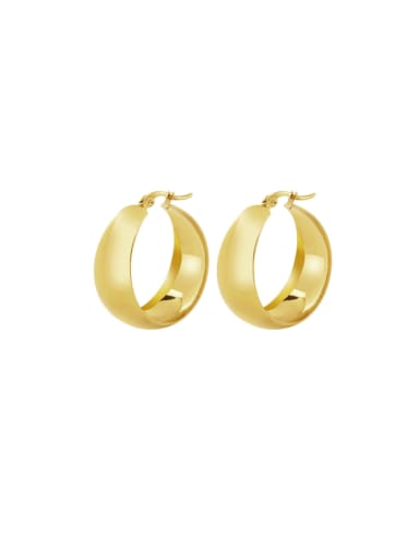 golden pair Titanium Steel Geometric Minimalist Huggie Earring
