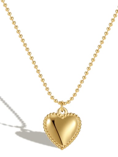 UB129 Gold Necklace Titanium Steel Shell Heart Trend Necklace