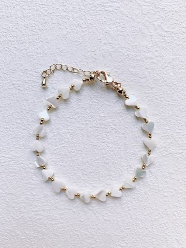 Pearl Falt Star Shell Heart Handmade Beaded Bracelet