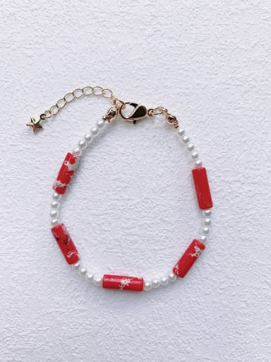 Color Natural  Gemstone Crystal Beads Chain Bohemia Handmade Beaded Bracelet