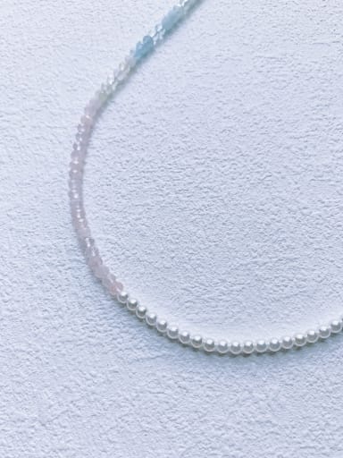 N-STPE-0016 Natural Gemstone Crystal Beads Chain Handmade Beaded Necklace