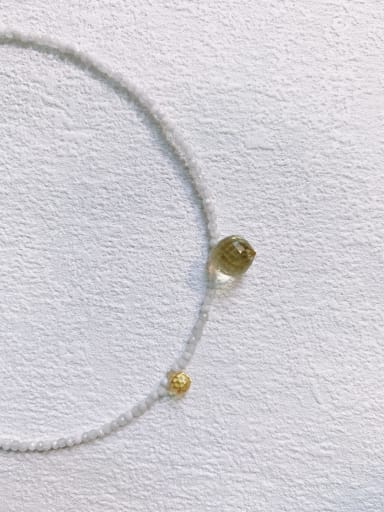 N-ST-0002 Gemstone Crystal  Irregular Trend Handmade Beaded  Necklace