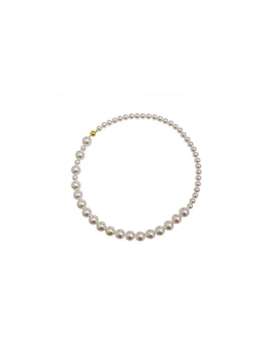 Alloy Imitation Pearl Geometric Minimalist Beaded Necklace