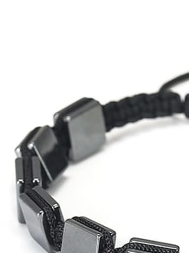 Hematite Geometric Trend Adjustable Bracelet