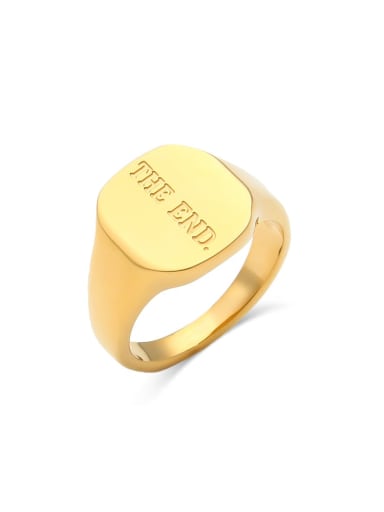 The end Stainless steel Classic Signet Ring