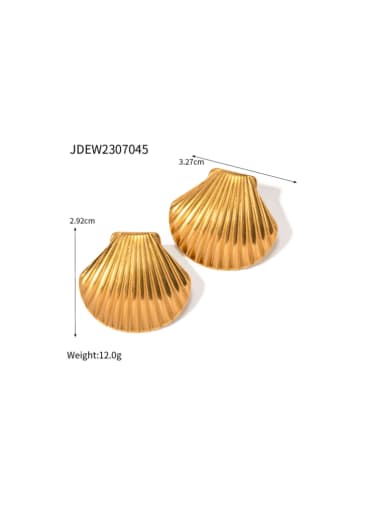 JDEW2307045 Stainless steel Geometric Hip Hop Stud Earring
