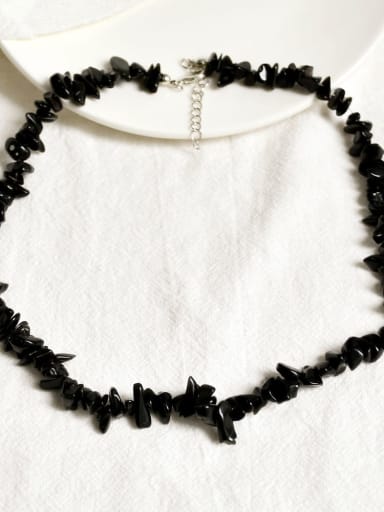 black Zinc Alloy Beads Crystal Bohemia Choker Necklace For summer
