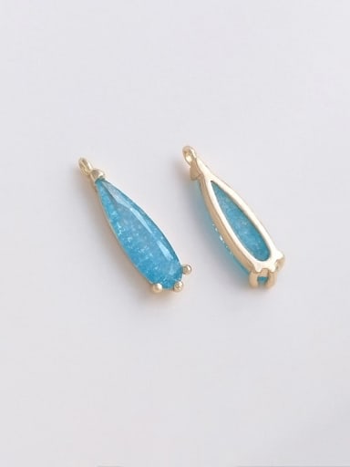 N-DIY-0015 Gemstone Crystal Chain Water Drop Pendant  Minimalist handmade Beaded Necklace