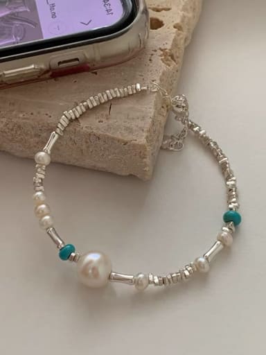 Alloy Freshwater Pearl Geometric Dainty Beaded Bracelet