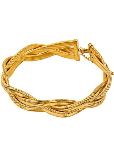 Gold Necklace Stainless steel Trend Multi Strand Necklace
