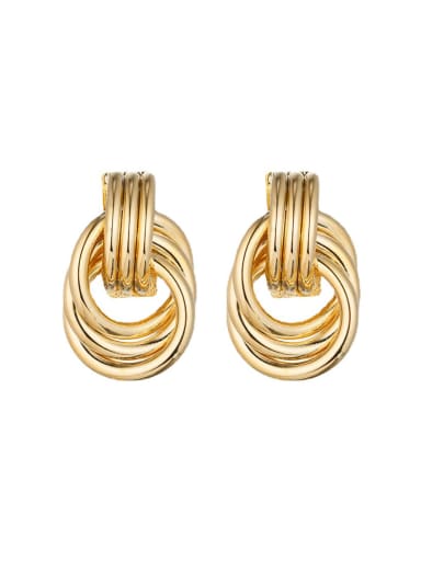 Brass Geometric Earring