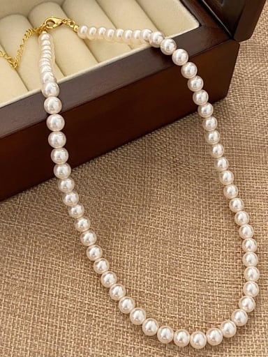 Stainless steel Shell Pearl Icon Minimalist Necklace