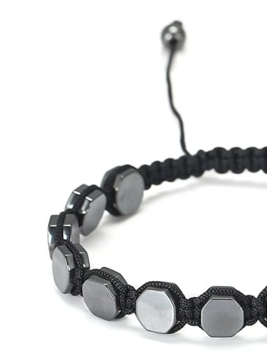 Hematite Geometric Trend Adjustable Bracelet