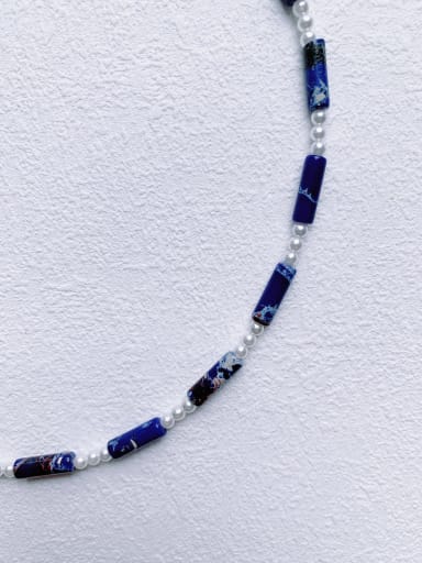N-STPE-0006 Natural Gemstone Crystal Beads Chain Handmade Beaded Necklace