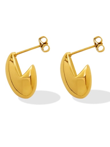 Brass Geometric Drop Earring