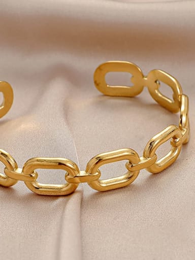 y535-1, Gold color Stainless steel Cuff Bangle with 18 styles