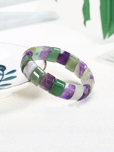 Amethyst green Dongling Crystal Geometric Minimalist Handmade Beaded Bracelet/Multi-color optional