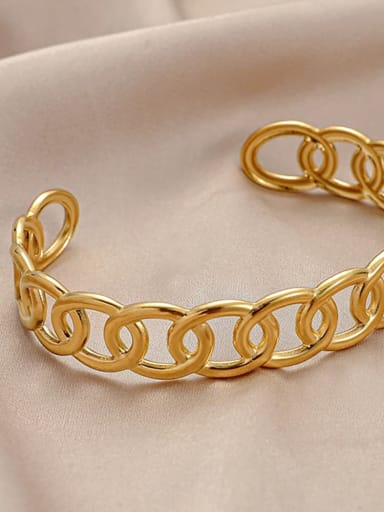 y533-1,Gold color Stainless steel Cuff Bangle with 18 styles