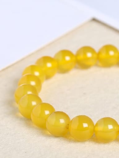 Yellow agate Natural Stone Minimalist Handmade Beaded Bracelet