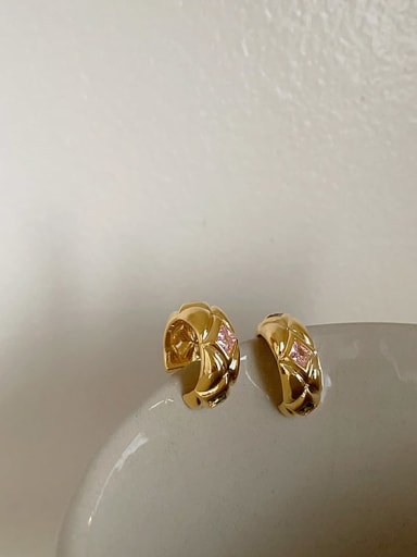 Alloy Cubic Zirconia Geometric Dainty Stud Earring