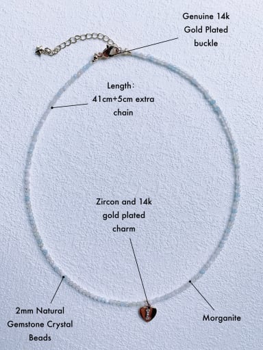 N-DIY-013 Natural Stone Heart Bohemia Handmade Beaded Necklace