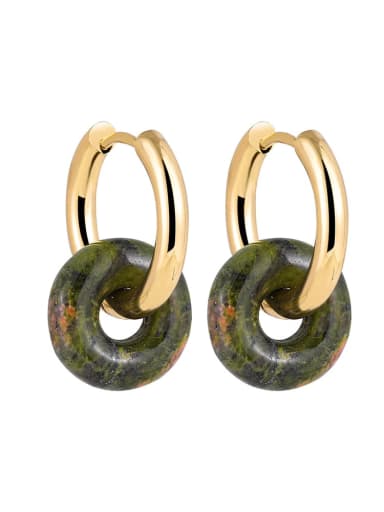 Titanium Steel Geometric Classic Hoop Earring With multiple colors