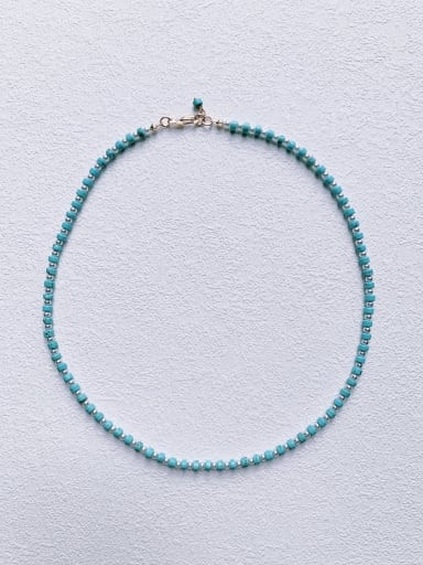 N-STPE-0011 Natural Gemstone Crystal Beads Chain Handmade Beaded Necklace