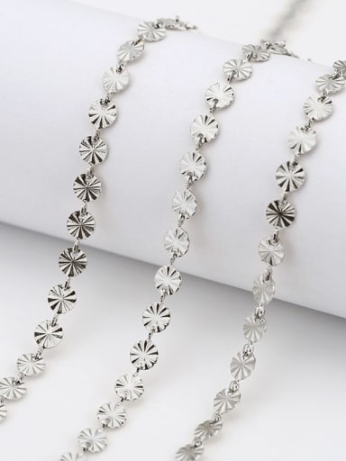 Steel colored necklace Titanium Steel Geometric Minimalist Disc Pattern Necklace