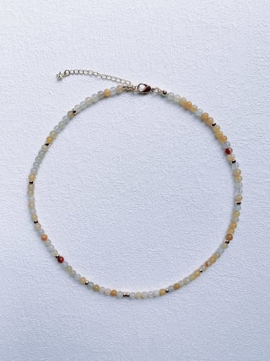 Picture Color N-STMT-0007  Natural Round Shell Beads Chain Handmade Beaded Necklace
