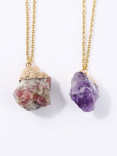 custom Multicolor Natural Stone + Irregular Artisan Necklace