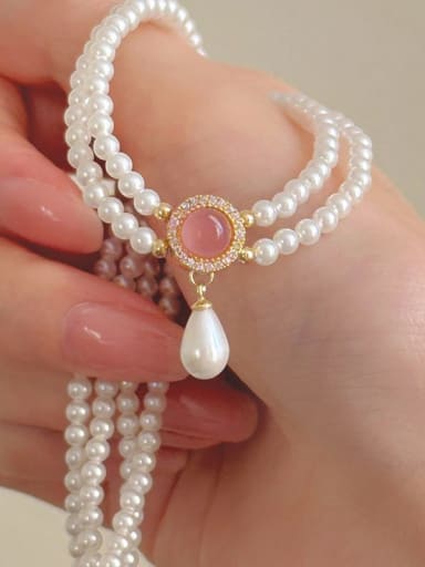 custom Swarovski artificial pearl Necklace