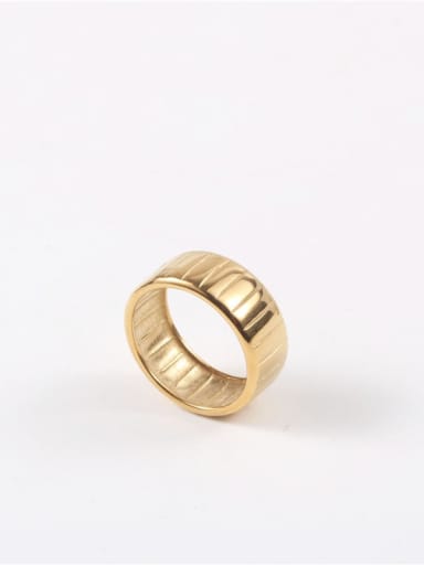 US 6 , A458 Titanium Steel French gold plated  texturering twist  Band Ring