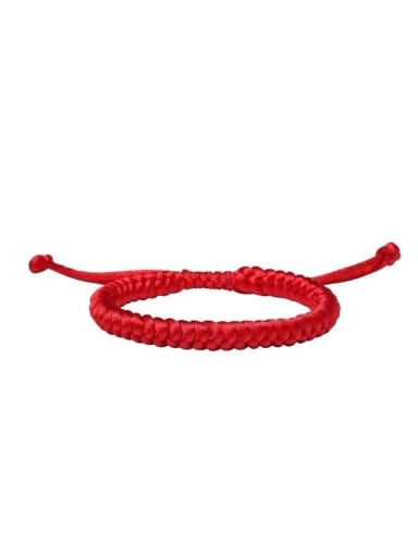 Red string Ethnic Adjustable Bracelet with two colors
