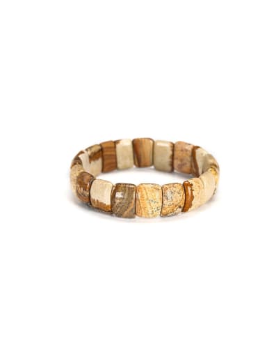Natural Stone Geometric Minimalist Handmade Beaded Bracelet