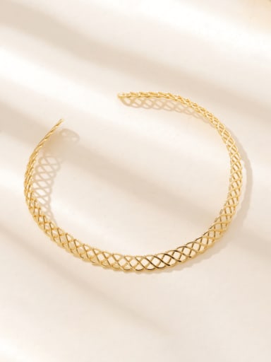 Brass Geometric Minimalist Choker Necklace
