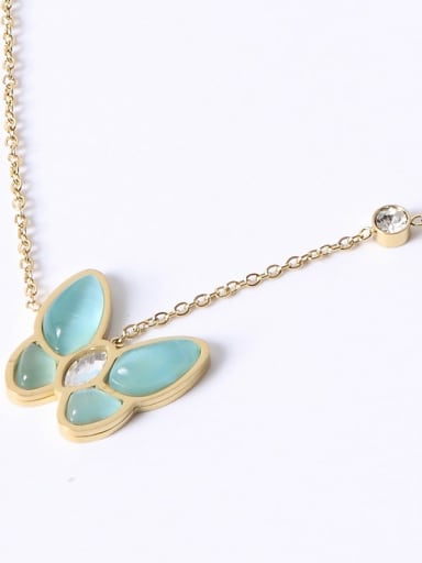 Titanium Shell Butterfly Trend Multiple color Necklace