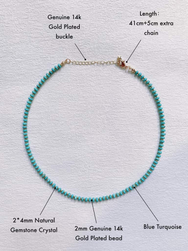 N-STMT-001 Natural  Gemstone Crystal Chain Handmade Beaded Necklace