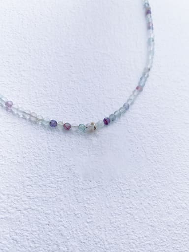 N-DIY-0029 Natural Gemstone Crystal Beads Chain Hand Pendant Handmade Beaded Necklace