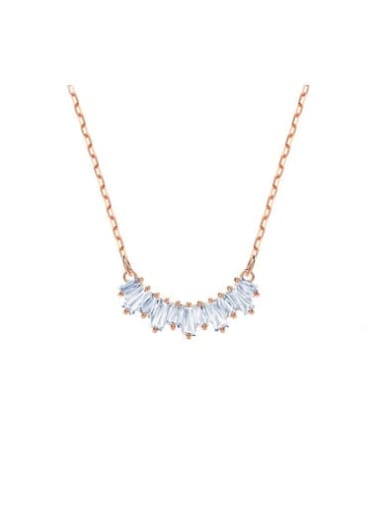 Alloy austrian Crystal White Dainty Necklace