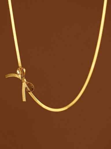 golden Titanium Steel Choker Necklace