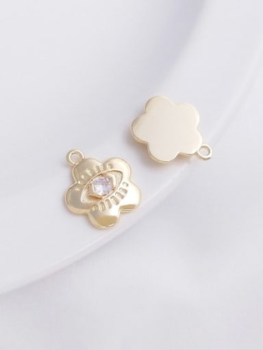 N-DIY-0016 Brown Agate Chain Flower  Pendant Vintage Handmade Beaded Necklace