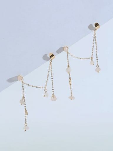Alloy Tassel MinimalistStone Chain Stud Earrings