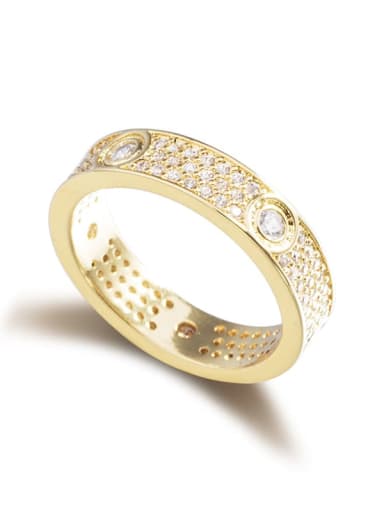 Ring,Gold Color Titanium Steel Cubic Zirconia Band Bangle